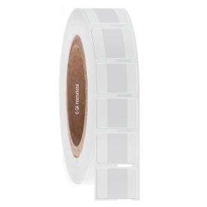 LabTAG L2FS-6NOTC3-4WH CryoSTUCK - Cryogenic Thermal-Transfer Labels for Frozen 2D Matrix Tubes 1" x 0.75", White + Transparent 3 Inch Core