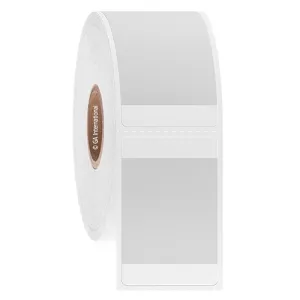 LabTAG L2FT-12C1-1WH Cryogenic Thermal-Transfer Labels for Frozen Vials and Tubes 1.125" x 1.75", Core 1 inch