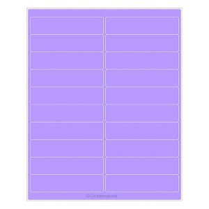 LabTAG LIP-40LA High-Quality Laser & Inkjet Matte Paper Labels (US Letter Size) 4" x 1" / 101.6mm x 25.4mm, Lavender