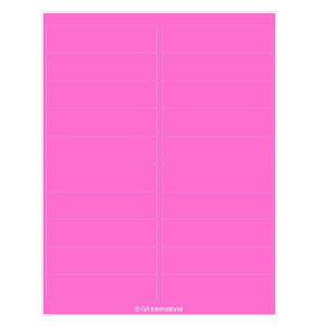 LabTAG LIP-40PI High-Quality Laser & Inkjet Matte Paper Labels (US Letter Size) 4" x 1" / 101.6mm x 25.4mm, Pink