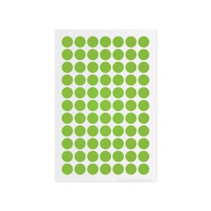 LabTAG LT-11GA Lab-TAG Cryogenic Labels - Cryogenic Color Dots for 1.5 ml Microtube Tops 0.44"/ 11mm, Green Apple
