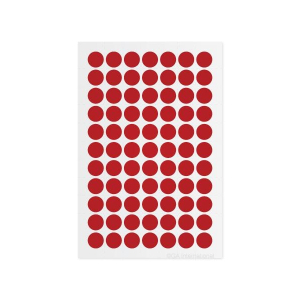 LabTAG LT-11RE Lab-TAG Cryogenic Labels - Cryogenic Color Dots for 1.5 ml Microtube Tops 0.44"/ 11mm, Red