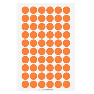 LabTAG LT-13OR Lab-TAG Cryogenic Labels - Cryogenic Color Dots for 1.5 ml Microtube Tops 0.5"/ 13mm, Orange