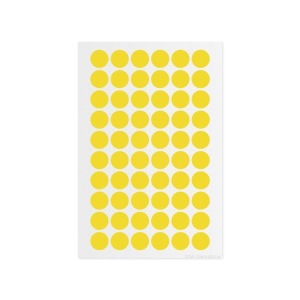 LabTAG LT-13YE Lab-TAG Cryogenic Labels - Cryogenic Color Dots for 1.5 ml Microtube Tops 0.5"/ 13mm, Yellow