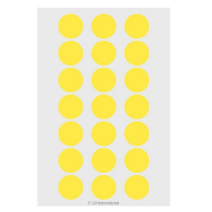 LabTAG LT-19YE Lab-TAG Cryogenic Labels - Cryogenic Color Dots for Microtube Tops 0.75"/ 19mm, Yellow