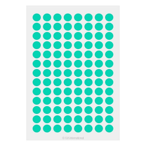 LabTAG LT-9GS Lab-TAG Cryogenic Labels - Cryogenic Color Dots for 1.5 ml Microtube Tops 0.354"/ 9mm, Green Seafoam