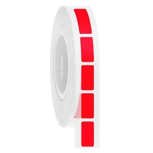 LabTAG M2TT-162C3-5RE Labels for Automated Microplate Barcode labelers 0.5" x 1" / 12.7mm x 25.4mm, Red, 3" Core