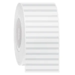 LabTAG M2TT-253C3-1WH Labels for Automated Microplate Barcode labelers 2.48" x 0.157" / 63mm x 4mm with backing, White, 3" Core