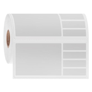 LabTAG PAUTR-6WRC1-0.5WH Removable Autoclave-Resistant Piggyback Thermal-Transfer Labels Total set size: 4" x 2", White, 1" Core