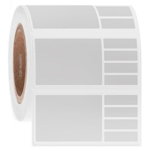 LabTAG PAUTR-6WRC3-0.5WH Removable Autoclave-Resistant Piggyback Thermal-Transfer Labels Total set size: 4" x 2", White, 3" Core