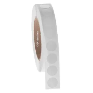 LabTAG REP-106C3-1WH Repositionable Paper Labels for Thermal-Transfer Printers 0.75"/ 19.1mm (circle), White, 3" Core