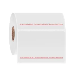 LabTAG SAUP-56C1-0.5WC Thermal-Transfer Steam Sterilization Indicator Labels 3" x 2" / 76.2mm x 50.8mm, White, 1" Core