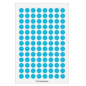 LabTAG SSLPP-9BL Permanent Color Dots Paper Labels 0.354" / 9mm (circle), Blue