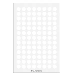 LabTAG SSLPP-9WH Permanent Color Dots Paper Labels 0.354" / 9mm (circle), White