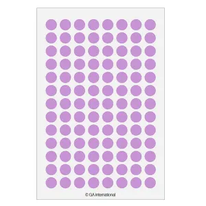 LabTAG SSLRP-9VI Removable Color Dots Paper Labels 0.354" / 9mm (circle), Violet