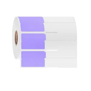 LabTAG SYRA-2NOTC1-1.5LA SyringeTAG - Syringe Identification Labels for Thermal-Transfer Printers 1.5 x 1 + 2 tail, Lavender + Clear Tail 1 Inch Core