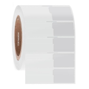 LabTAG SYRB-2RSNOTC3-2.5WH SyringeTAG - Syringe Identification Labels for Thermal-Transfer Printers 1.5 x 1 + 2 tail, White + Clear Tail 3 Inch Core