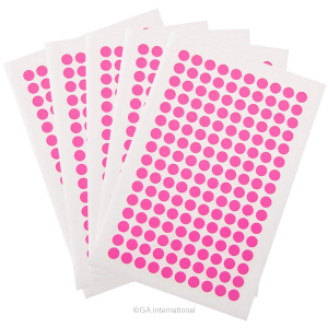 LabTAG WRPLT-7PI Lab-TAG - Deep-Freeze Color Dot Labels for Tops of 0.2mL PCR Tubes 0.28"/ 7.1mm, Pink