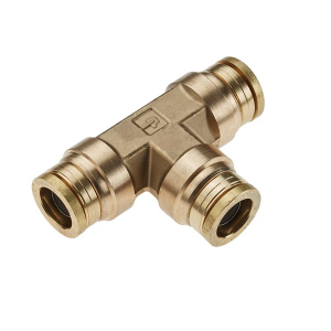 Legris 164PTC-6 Air Brake D.O.T. Composite & Brass Push-to-Connect Tee 3/8"