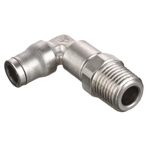 Legris 169PLMX-6M-4R Electroless Nickel Plated Brass 6 mm Extended Elbow with 1/4" Male BSPT Threads