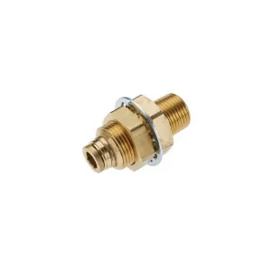 Legris 68PTCBH-8-8 1/2" Bulkhead PTC Connector with 1/2" Male NPT Threads Air Brake D.O.T. Composite and Brass Push-to-Connect Fitting