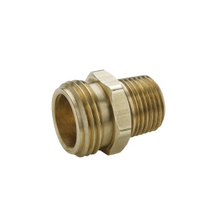 Legris 69GH-12-6 Brass Garden Hose Connector 3/8" and 3/4" Hose Thread Male Hose to Male Pipe