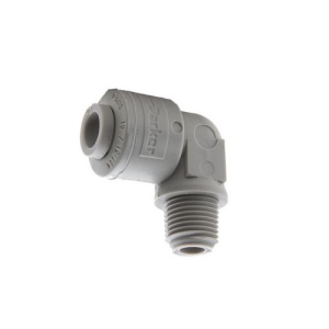 Legris A4ME4-MG 1/4" Gray Acetal 90 Degrees Elbow with 1/4" Male NPT Threads EPDM Seal