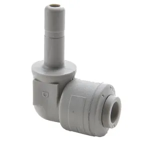 Legris A8TEU8-MG TrueSeal 1/2" Push-to-Connect Gray Acetal 90 Deg. Elbow with 1/2" Tube Stem