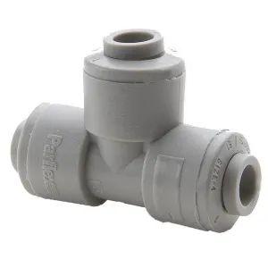 Legris A8TU8-MG TrueSeal 1/2" Push-to-Connect Gray Acetal Tee Union with 1/2" Tube Stem