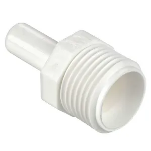 Legris AW6TAF9-MG TrueSeal 3/8" White Acetal Tube Faucet Adapter with 9/16"-24 UNS-2A Straight Threads