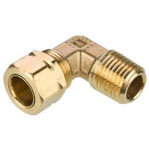 Legris 169CA-6-6 Brass Compression Connector Elbow O.D. 3/8" Thread Size 3/8"