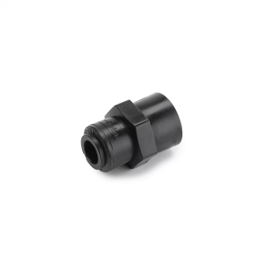 Legris FB8FC6-HBLK TrueSeal 1/2" Push-to-Connect Black Kynar Connector with 3/8" Female NPT Threads