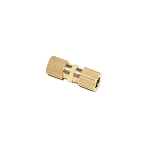 Legris 0106 08 00 Brass Compression Union Connector for 2 Tube O.D. 8 mm