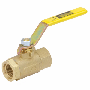 Legris V500P-6-03 Series 500 3/8" Female NPT to 3/8" Female NPT Brass Ball Valve w/ SS Ball, Stem, Handle & Nut
