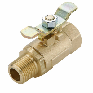 Legris V501P-6-04 Series 501 3/8" Male NPT to 3/8" Female NPT Brass Ball Valve w/ Tee Handle