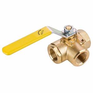 Legris V533P-12 Series 533 3/4" Female-Female-Female Pipe Ends 3-Way Brass Ball Valve