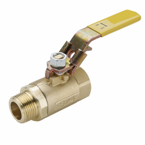 Legris VP501P-12-01 Series 501 3/4" Male NPT to 3/4" Female NPT Brass Ball Valve w/ SS Ball, Stem & Padlocking Handle