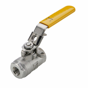 Legris VP502SS-4 Series 502SS 1/4" Female NPT to 1/4" Female NPT Stainless Steel Ball Valve w/ Padlocking Handle