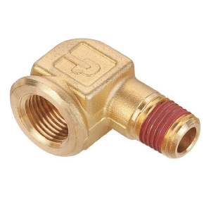 Legris VS1202P-4-4 1/4" Female to Male Pipe 90 Deg. Brass Elbow w/ Vibra-Seal