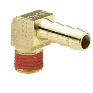 Legris VS129HB-4-6 1/4" Hose Barb to 3/8" Male Pipe 90 Deg. Brass Elbow w/ Vibra-Seal