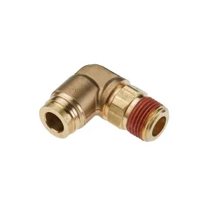 Legris VS169PTC-6-4 3/8" Push-to-Connect to 1/4" Male NPT 90 Deg. Brass Elbow Swivel w/ Vibra-Seal