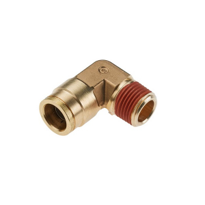 Legris VS169PTCNS-8-6 1/2" Push-to-Connect to 3/8" Male NPT 90 Deg. Brass Rigid Elbow w/ Vibra-Seal