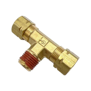 Legris VS172CA-6-4 3/8" Compress-Align to 1/4" Male Pipe Brass Branch Tee w/ Vibra-Seal