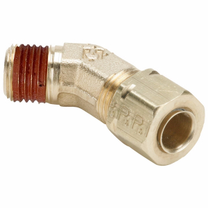 Legris VS179CA-4-2 1/4" Compress-Align to 1/8" Male Pipe 45 Deg. Brass Elbow w/ Vibra-Seal