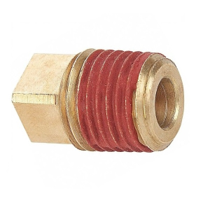 Legris VS211P-4 1/4" Square-Head Brass Plug w/ Vibra-Seal