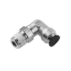 Legris 169PLP-2-0 Push-to-Connect Nickel Plated Instant 1/8" Elbow Swivel with 10-32 Male NPTF Threads