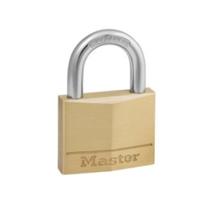 Master Lock 140D No. 140 Solid Brass Padlock, 1/4 In Dia, 7/8 In L X 13/16 In W, Brass (4 pcs / Box)