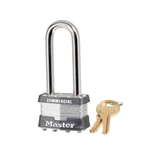 Master Lock 1LJ No. 1 Laminated Steel Padlock, 5/16 In Dia, 3/4 In W X 2-1/2 In H Shackle, Silver/Gray, Keyed Different, Keyed Varies (6 pcs / Box)