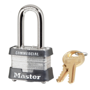 Master Lock 3KALF-0464 No. 3 Laminated Steel Padlock, 9/32 In Dia, 5/8 In W X 1-1/2 In H Shackle, Silver/Gray, Keyed Alike, Keyed 0464 (6 pcs / Box)
