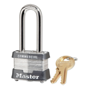 Master Lock 3KALH-2168 No. 3 Laminated Steel Padlock, 9/32 In Dia, 5/8 In W X 2 In H Shackle, Silver/Gray, Keyed Alike, Keyed 2168 (6 pcs / Box)